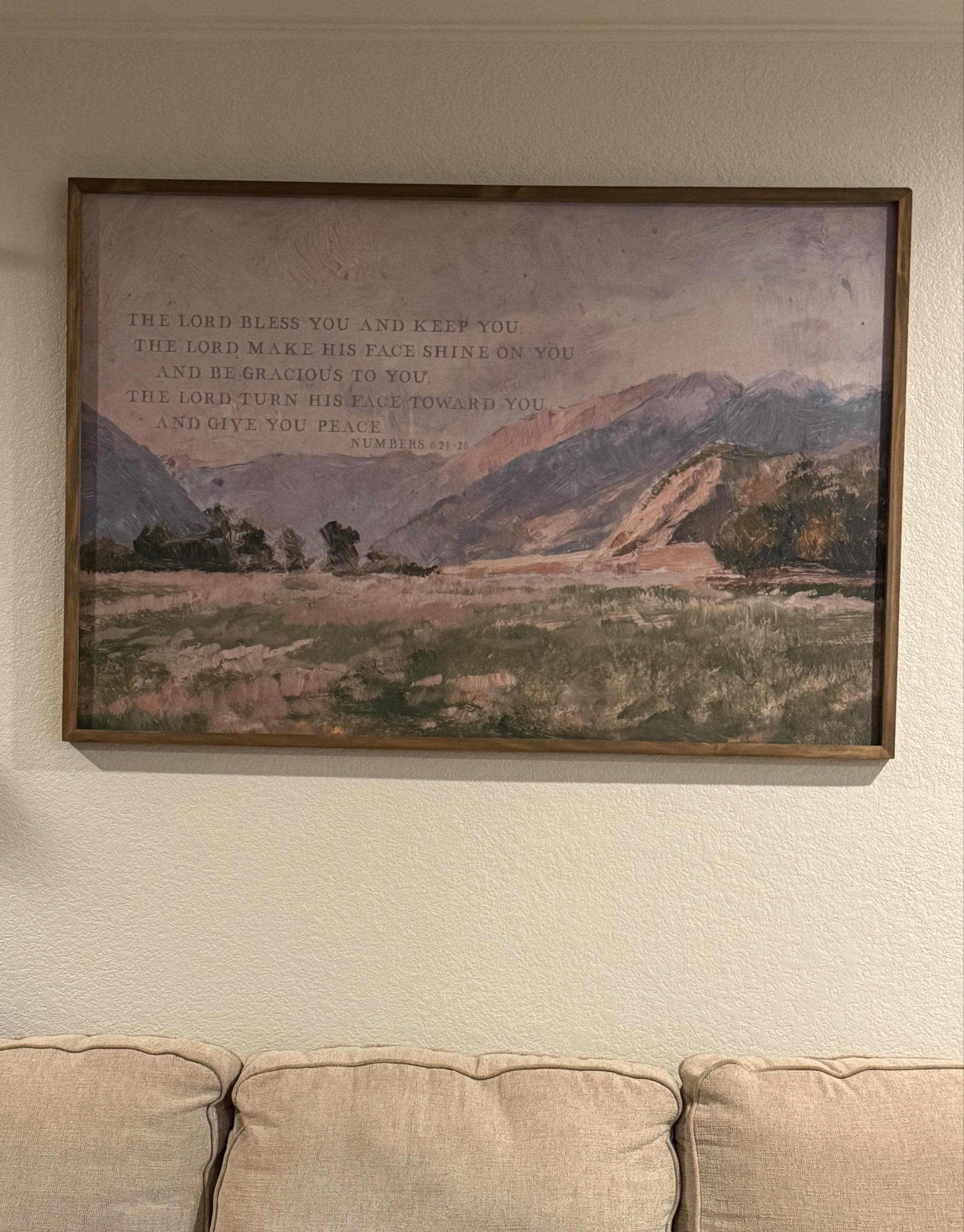 Christian Wall Art | Bible Verse Wall Art | May The Lord Bless You And Keep You | The Blessing Kari Jobe Canvas Wall Art Print  | F570