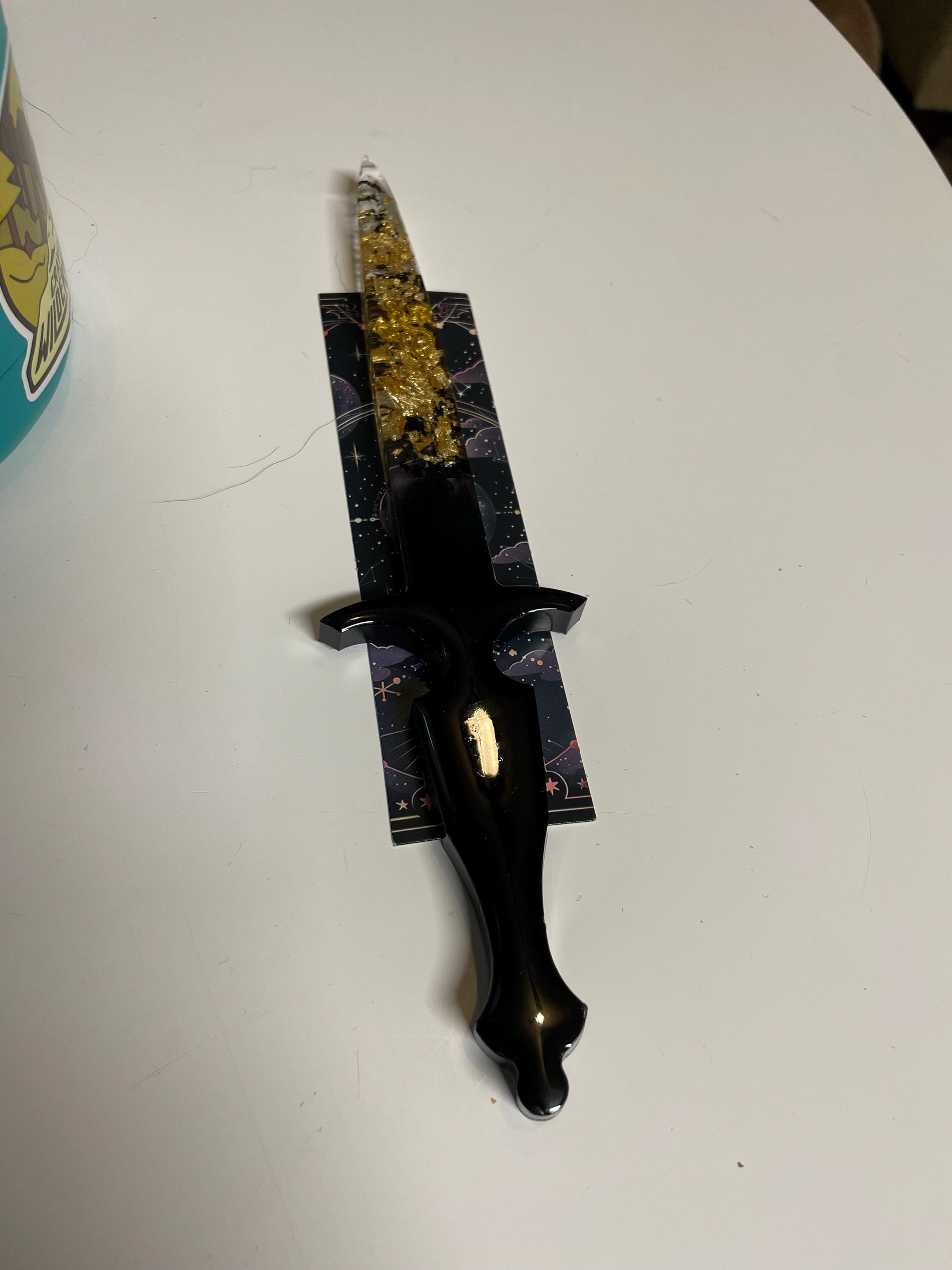 Fourth Wing Inspired Resin Dagger Gold Dragon BookLover Gift Handmade Gifts Bookshelf Decor Bookish Merch Bookworm Decor Dragons