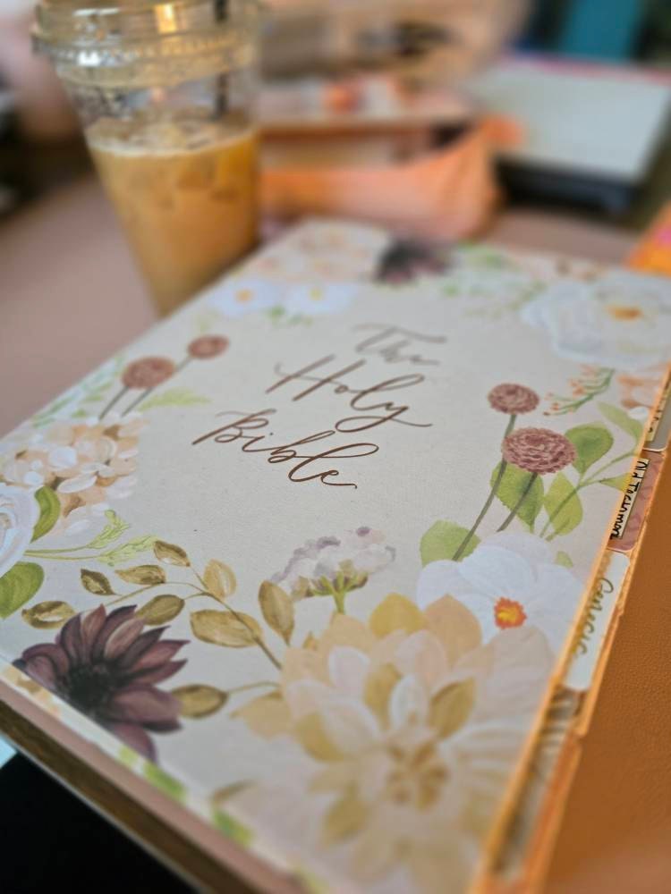 Bible Tabs | Laminated Bible Tabs | Tabs for the Bible | Pretty Bible Tab | Gifts for Christian Women | Bible Index Tabs with Gold Letters