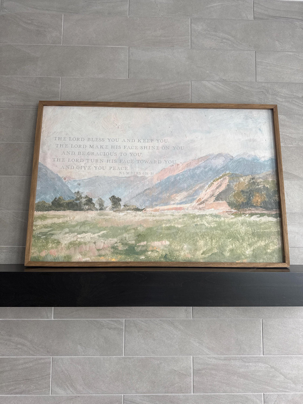 Christian Wall Art | Bible Verse Wall Art | May The Lord Bless You And Keep You | The Blessing Kari Jobe Canvas Wall Art Print  | F570