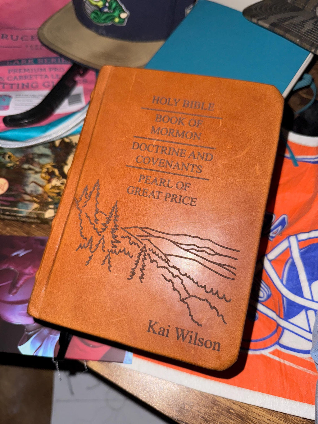 LDS Quad Leather Book of Mormon Triple Combination Holy Bible Leather LDS Scriptures Gift for Missionary Gift Called to Serve Come Follow Me