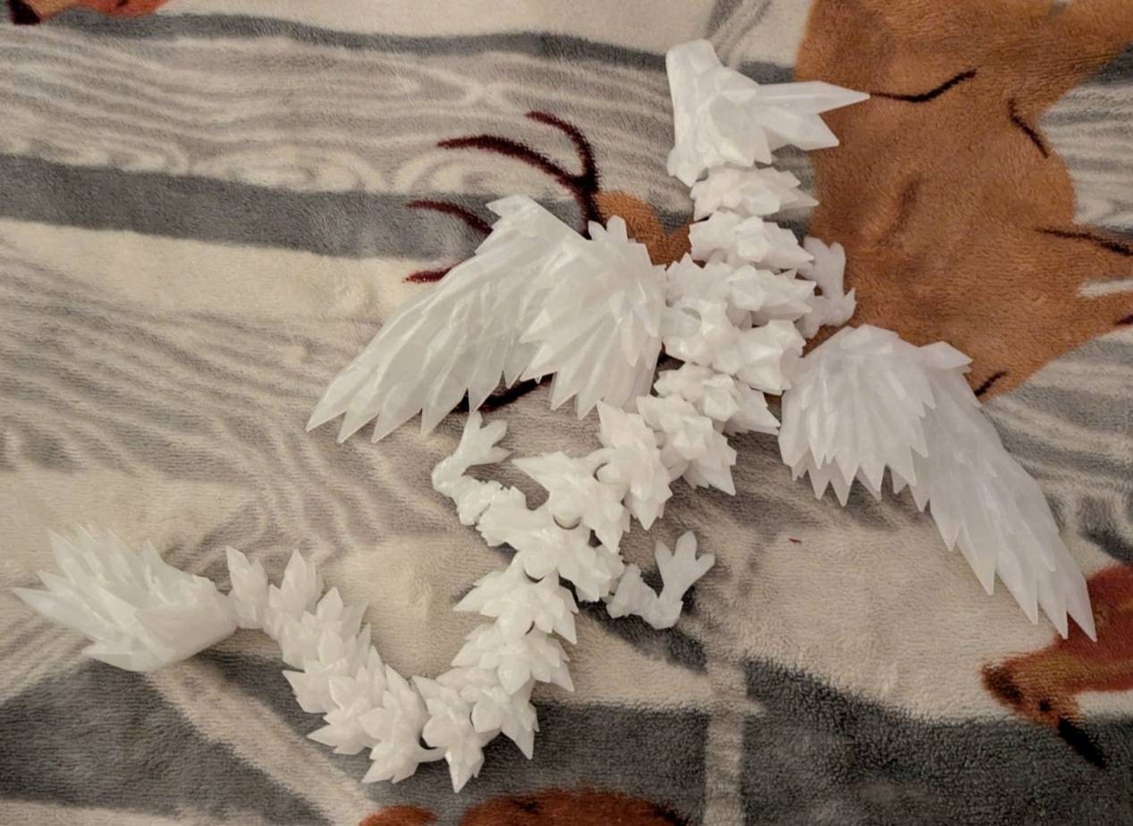 Magic Wing Crystal Dragon Glow In Dark Rainbow 3D Printed Bookshelf Decor Desk Decoration Fidget Sensory Toy Stress Cosplay Fantasy Winged