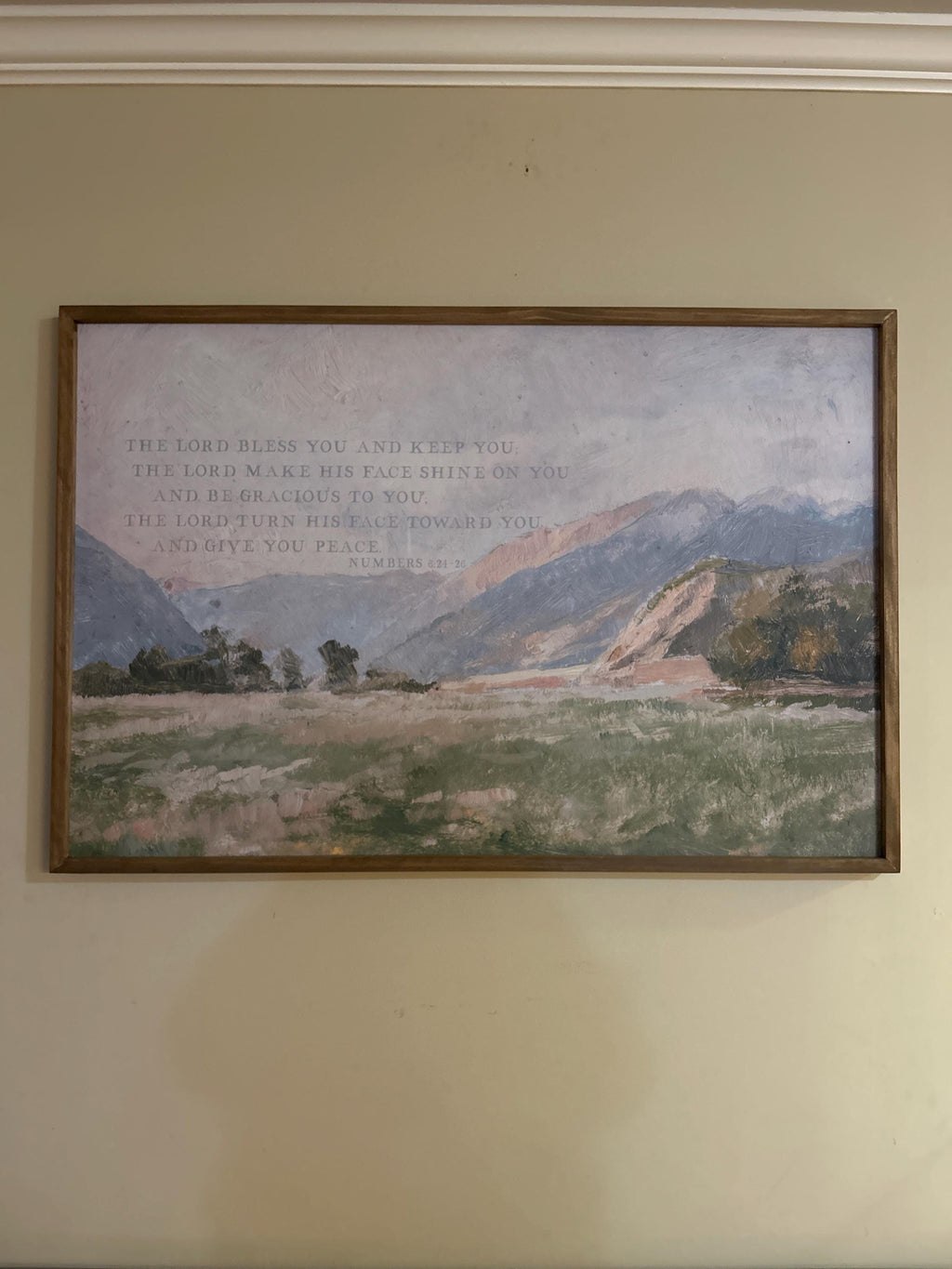 Christian Wall Art | Bible Verse Wall Art | May The Lord Bless You And Keep You | The Blessing Kari Jobe Canvas Wall Art Print  | F570