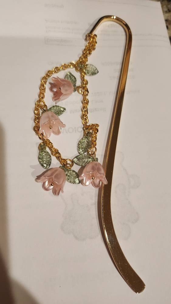 Flower bookmark Multiple colors available charm Metal bookmark Page marker bookmark charm Fairycore Floral Bookish gifts Book accessories