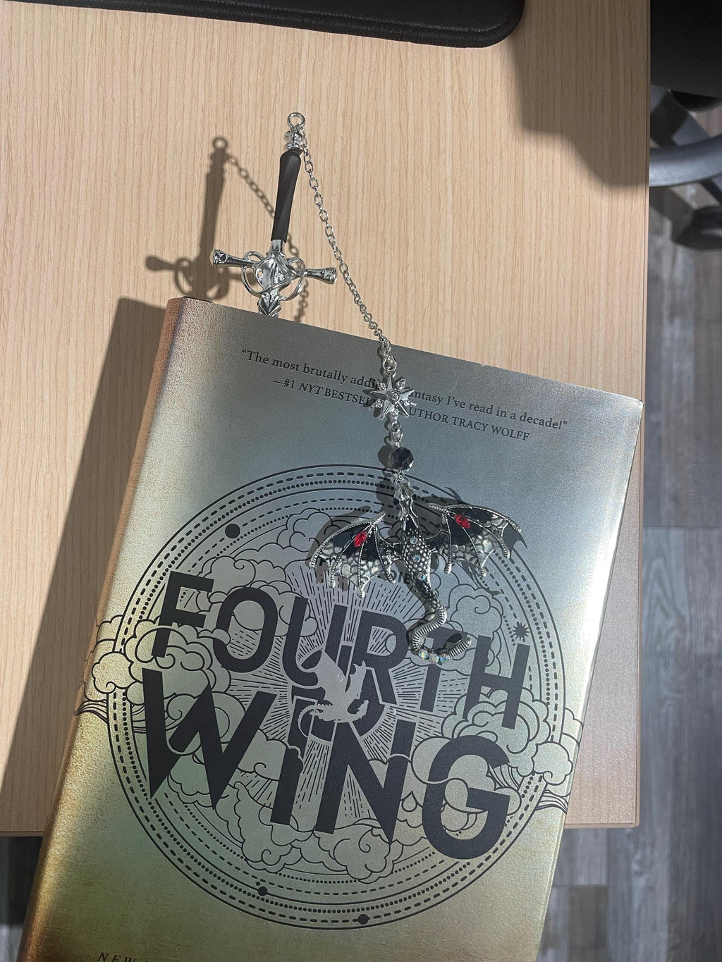 Dragon Sword Fantasy Bookmark  Birthday Gifts for Readers Book Lover Silver Metal Charm Bookmarks Unique Gift For Women Men Bookish