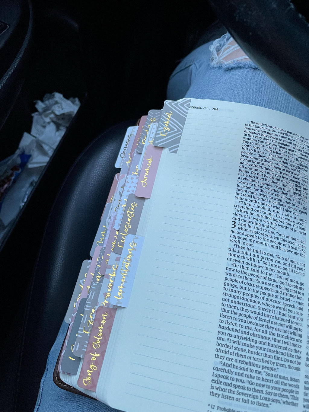 Bible Tabs | Laminated Bible Tabs | Tabs for the Bible | Pretty Bible Tab | Gifts for Christian Women | Bible Index Tabs with Gold Letters