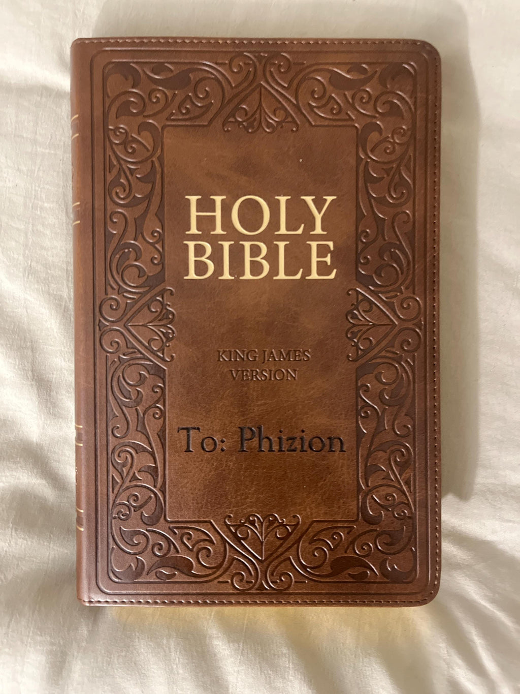 Personalized KJV BIBLE Name Christian Baptism Gift for Him Dad Men Her Mom Women Communion Catholic Confirmation Birthday Custom Engraved