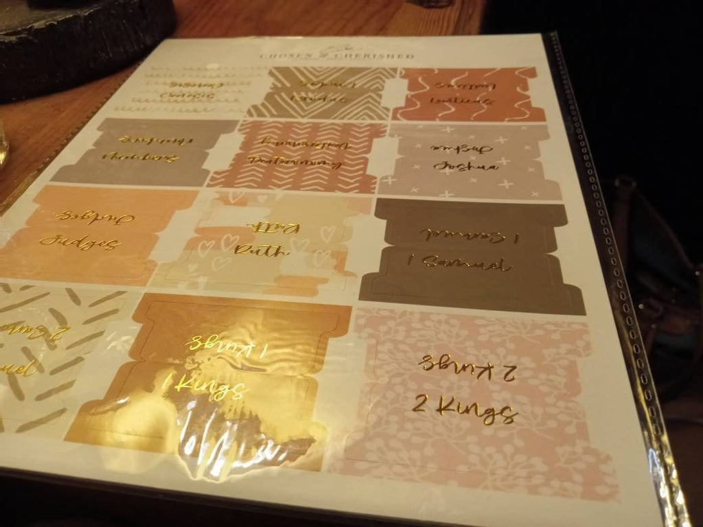 Bible Tabs | Laminated Bible Tabs | Tabs for the Bible | Pretty Bible Tab | Gifts for Christian Women | Bible Index Tabs with Gold Letters