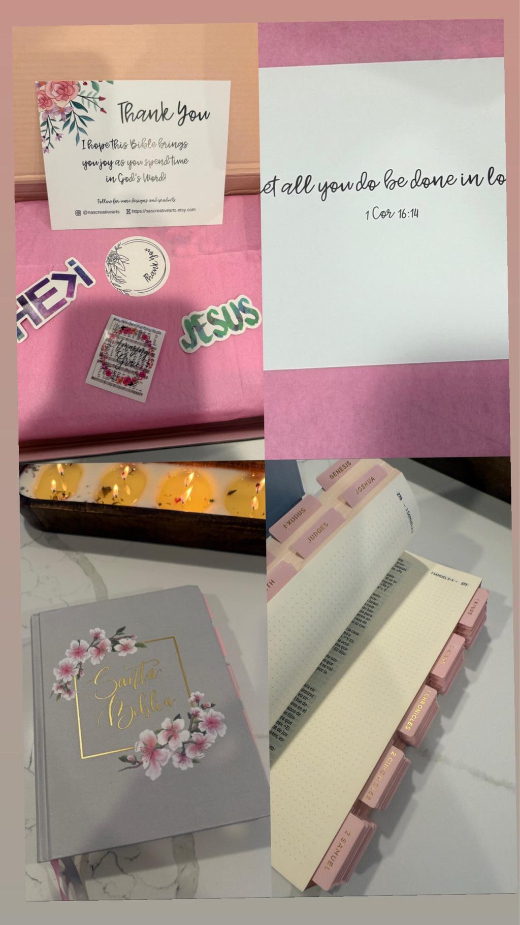 Beautiful Tabbed KJV Bible, Black and Gold Bible, Journaling KJV Bible