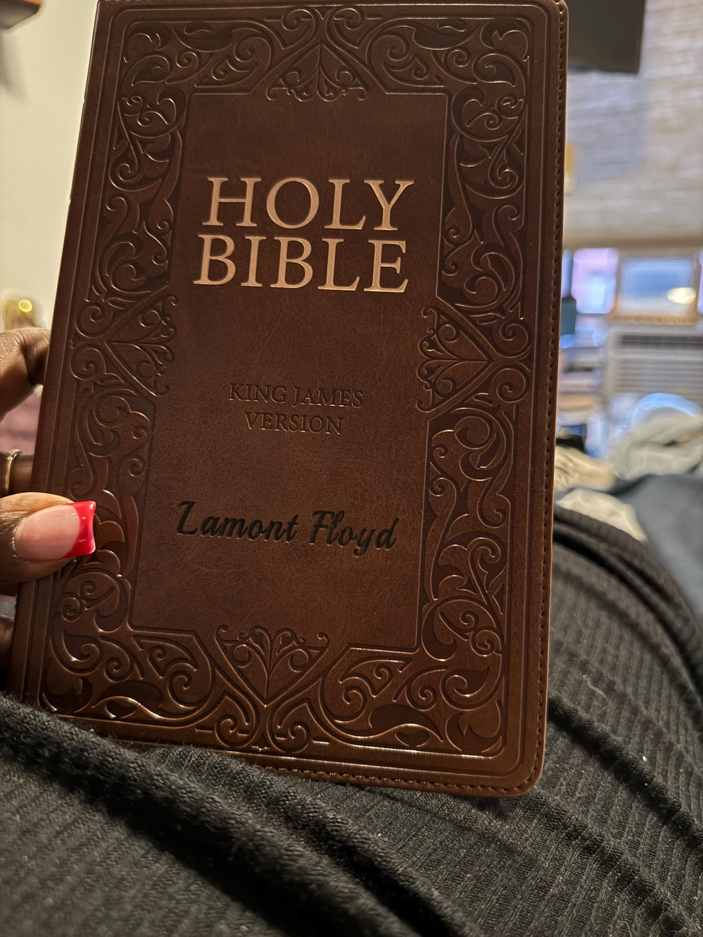 Personalized KJV BIBLE Name Christian Baptism Gift for Him Dad Men Her Mom Women Communion Catholic Confirmation Birthday Custom Engraved