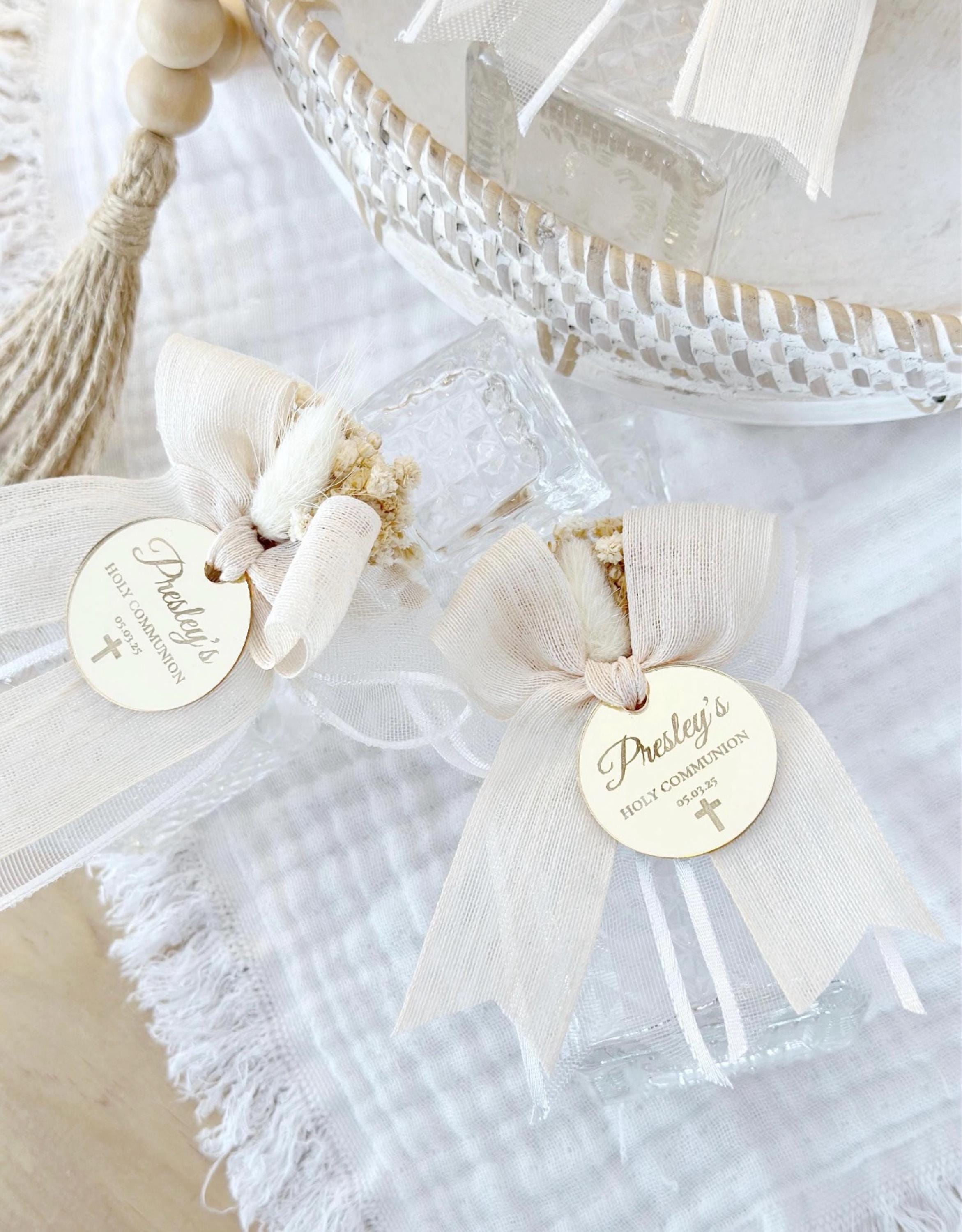 Holy Water Glass Bottle Empty, Religious Gift, Baptism Favor For Girl and Boy, Holy Communion Favor, Blessed Holy Water Bottle, Baptism Gift