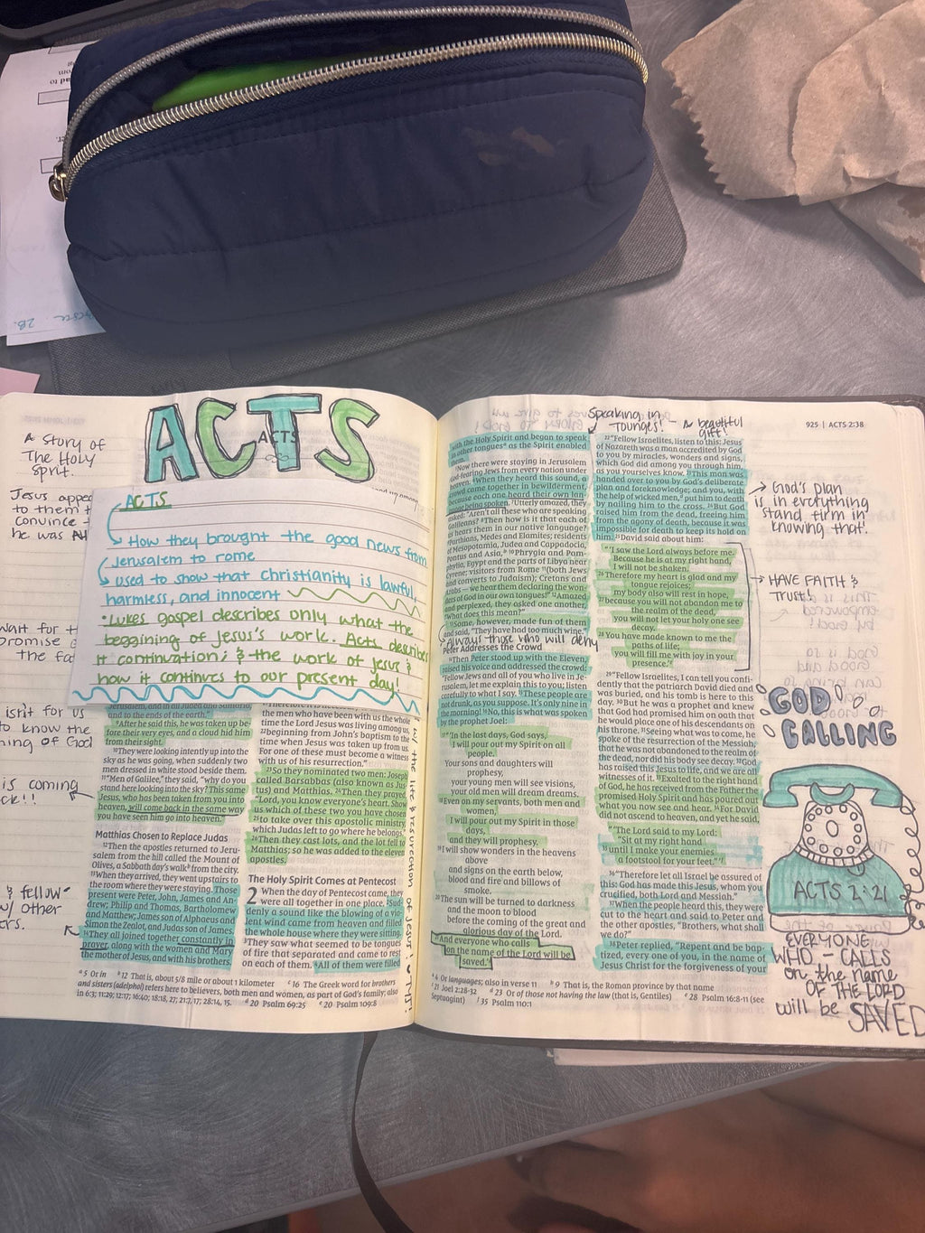 PERSONALIZED NIV Journaling Bible - Grass and Flowers - Add Your Name - CUSTOM