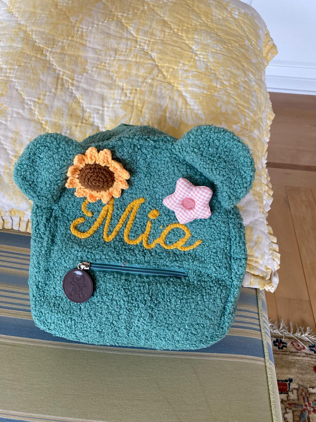 Customized Teddy Bear Backpack for Kids, Personalized Name Bag, Custom Name Embroidered Bag, Unique Child's Gift, Children's Gift Idea