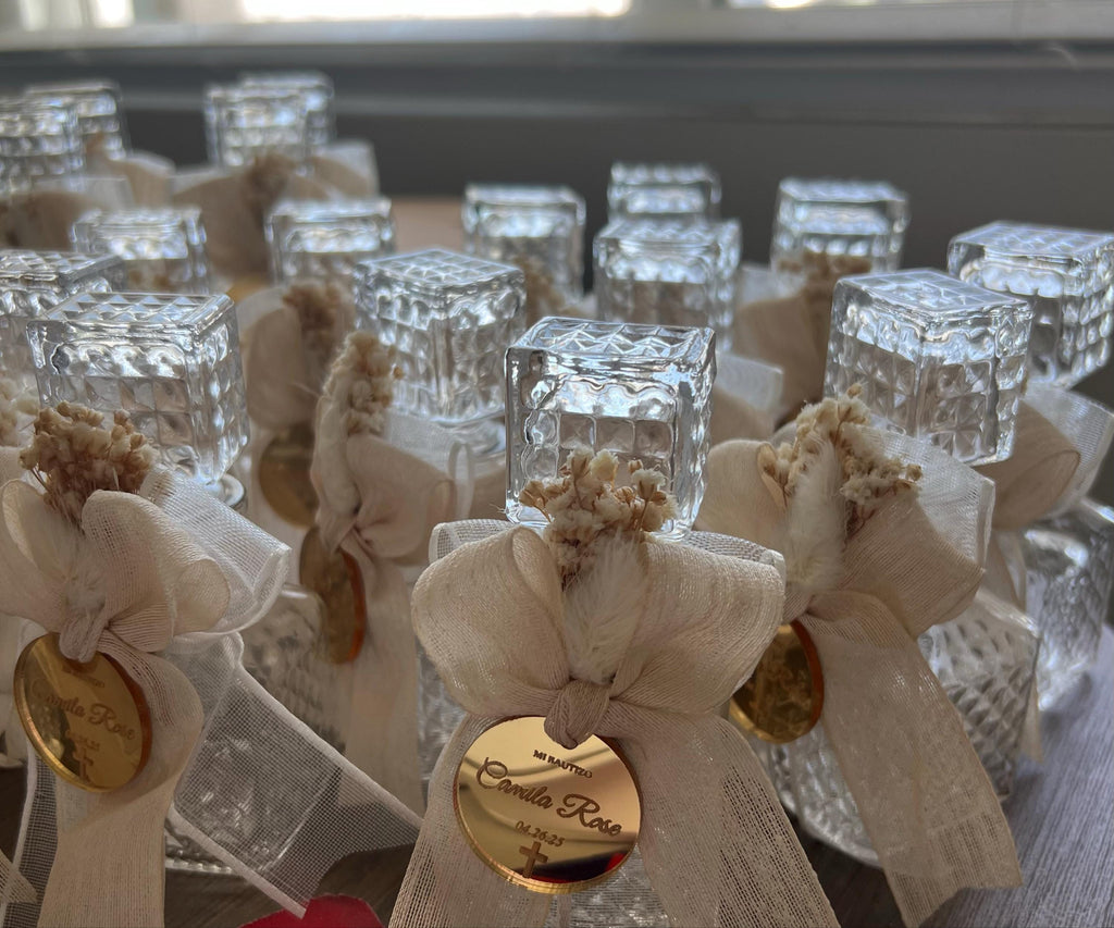 Holy Water Glass Bottle Empty, Religious Gift, Baptism Favor For Girl and Boy, Holy Communion Favor, Blessed Holy Water Bottle, Baptism Gift