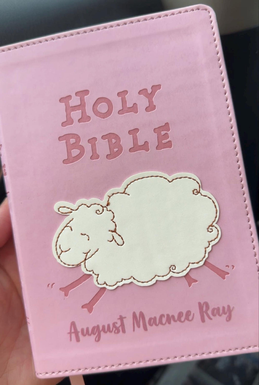 Woolly Lamb Personalized Children's Bible, Religious Gifts, Children's Religious Gifts, Kids Bibles
