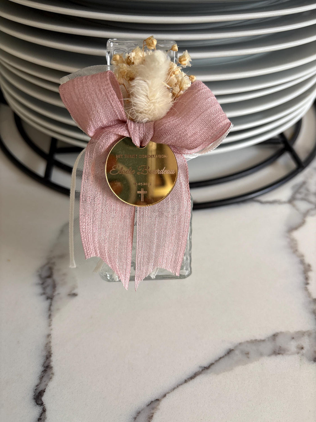 Holy Water Glass Bottle Empty, Religious Gift, Baptism Favor For Girl and Boy, Holy Communion Favor, Blessed Holy Water Bottle, Baptism Gift