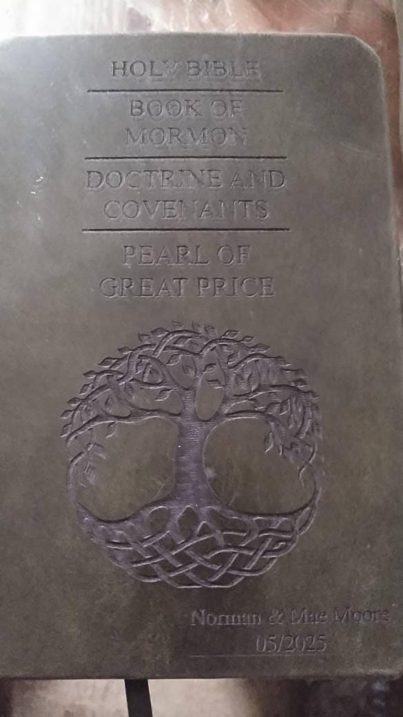 LDS Quad Leather Book of Mormon Triple Combination Holy Bible Leather LDS Scriptures Gift for Missionary Gift Called to Serve Come Follow Me