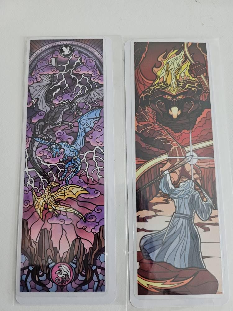 Dragons Stained Glass Bookmarks (Fourth Wing Transparent Bookmark, Stained Glass Art, Book Lover, Fantasy Book Reader Gift)