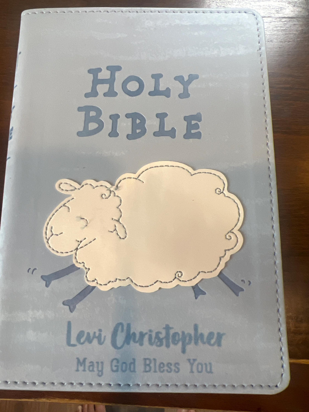 Woolly Lamb Personalized Children's Bible, Religious Gifts, Children's Religious Gifts, Kids Bibles