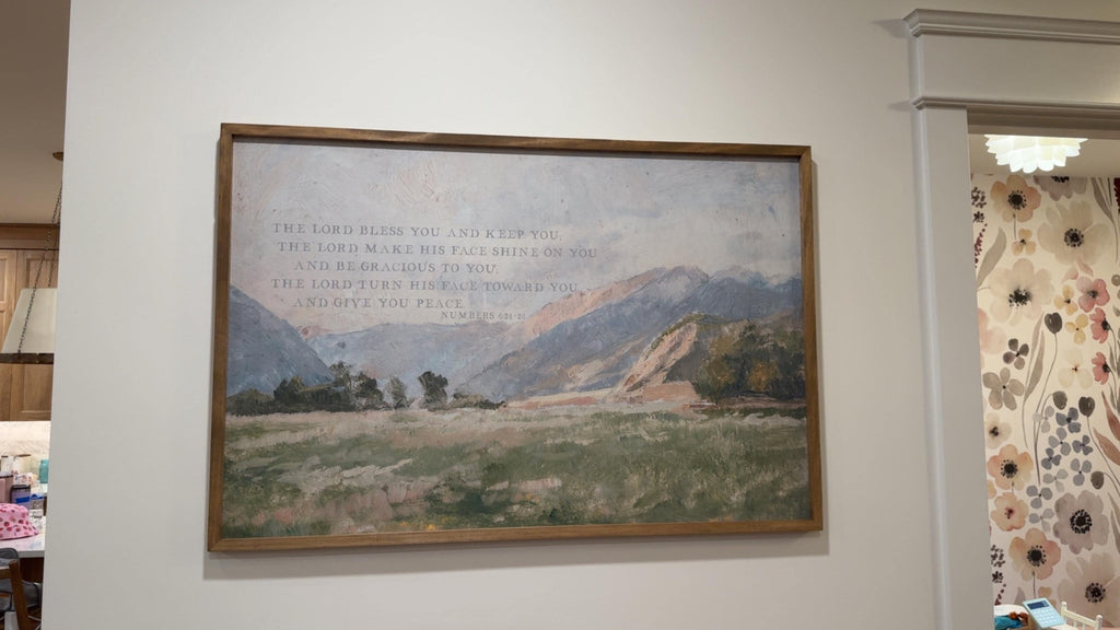 Christian Wall Art | Bible Verse Wall Art | May The Lord Bless You And Keep You | The Blessing Kari Jobe Canvas Wall Art Print  | F570