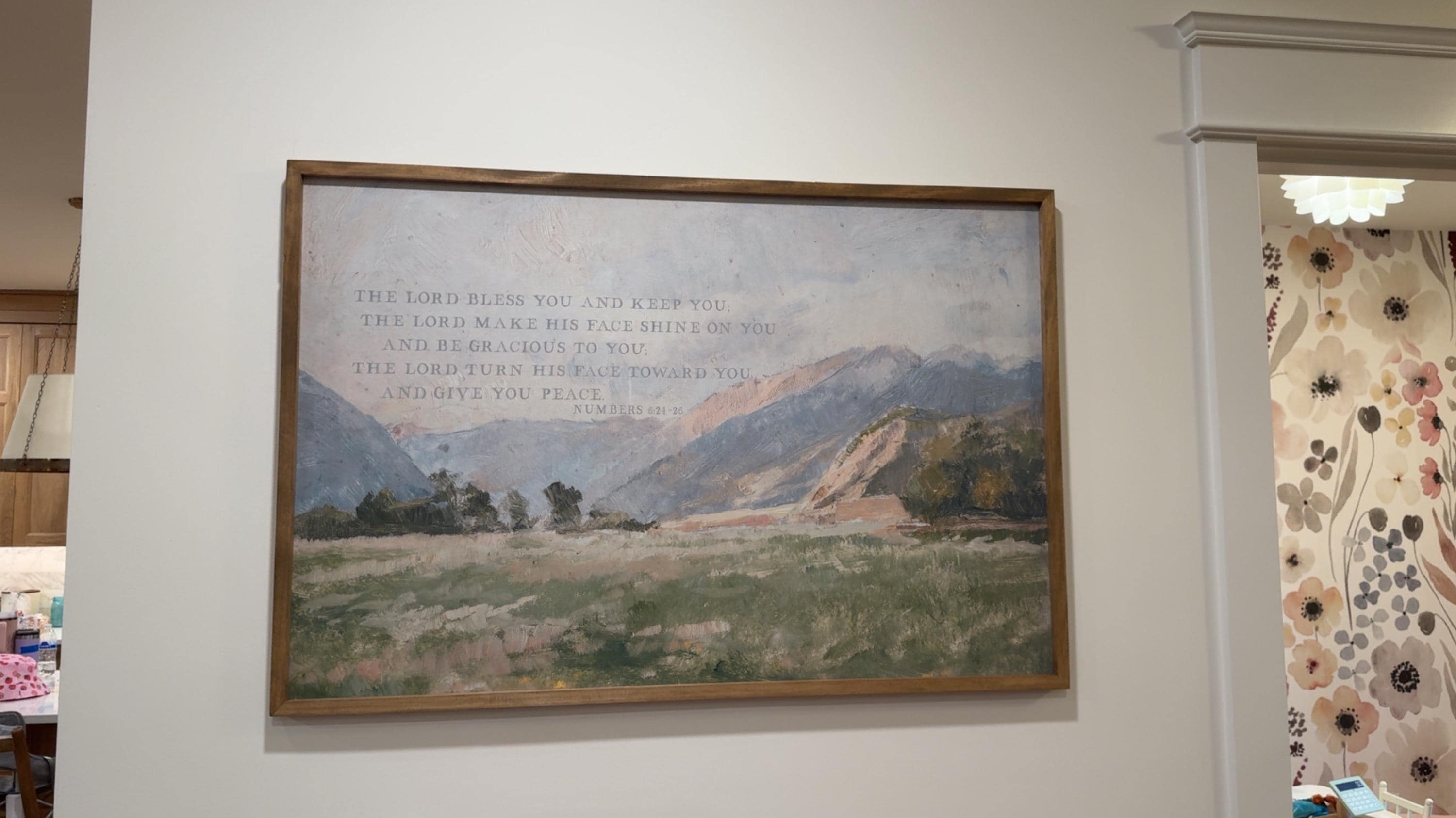 Christian Wall Art | Bible Verse Wall Art | May The Lord Bless You And Keep You | The Blessing Kari Jobe Canvas Wall Art Print  | F570