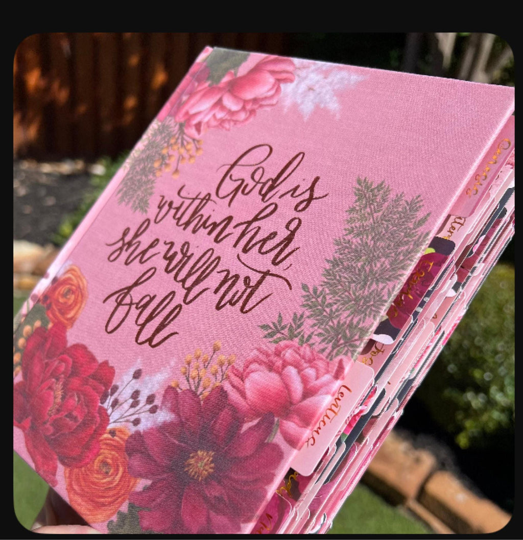 Beautiful NIV , Journaling, Notes Bible with Gorgeous handcrafted laminated Bible Tabs with gold lettering
