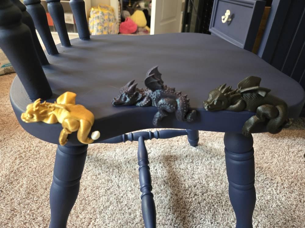 Sleeping Dragon Bookshelf Sitter | Dragon Bookshelf Decor | Multicolor Dragon Figurine | Fourth Wing Inspired | Black and Gold Dragons