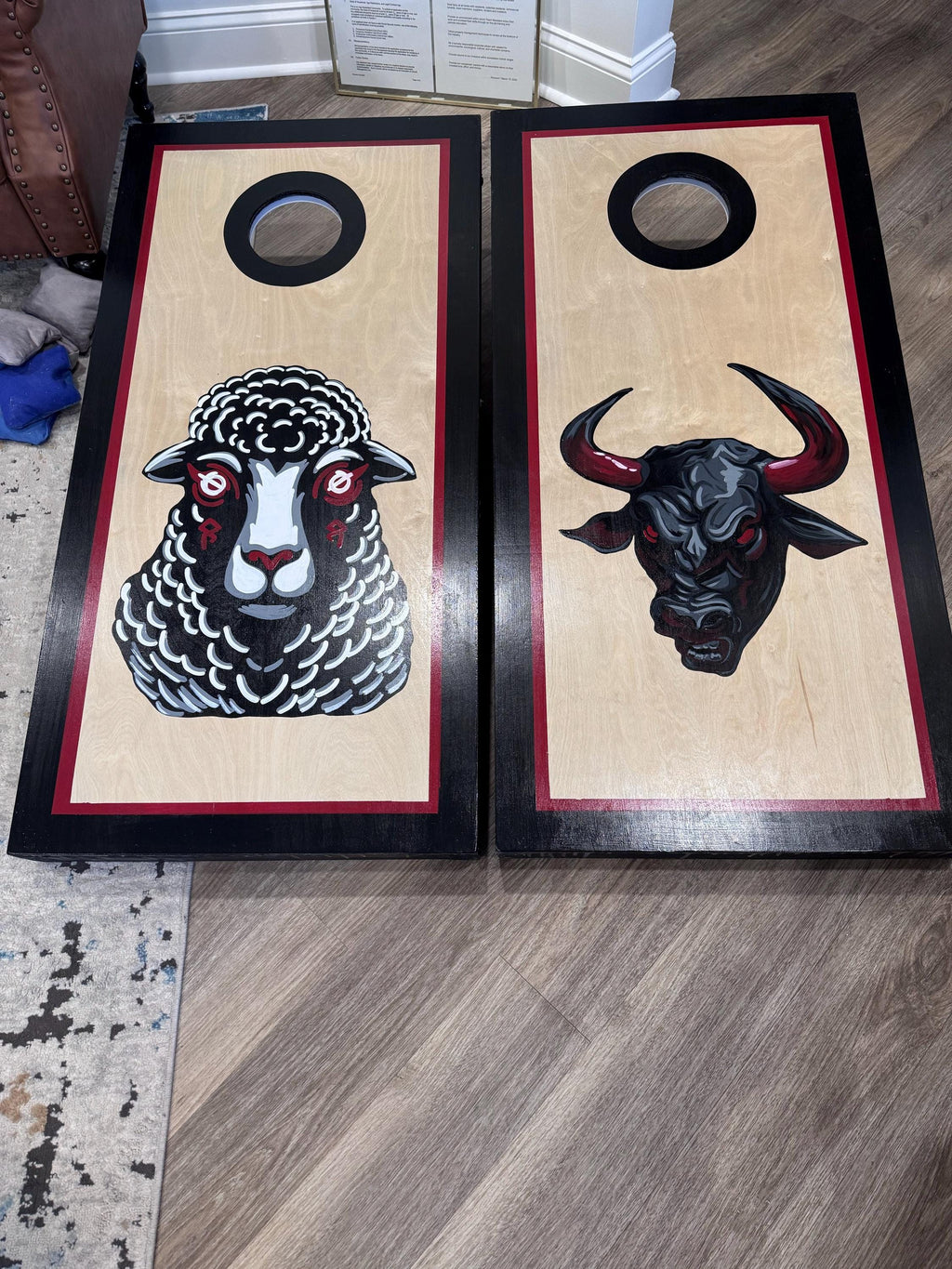 Custom Cornhole Boards, Company logo, Sport, College, House Divided, Monogram, Cornhole Set with Bags, Housewarming Gift