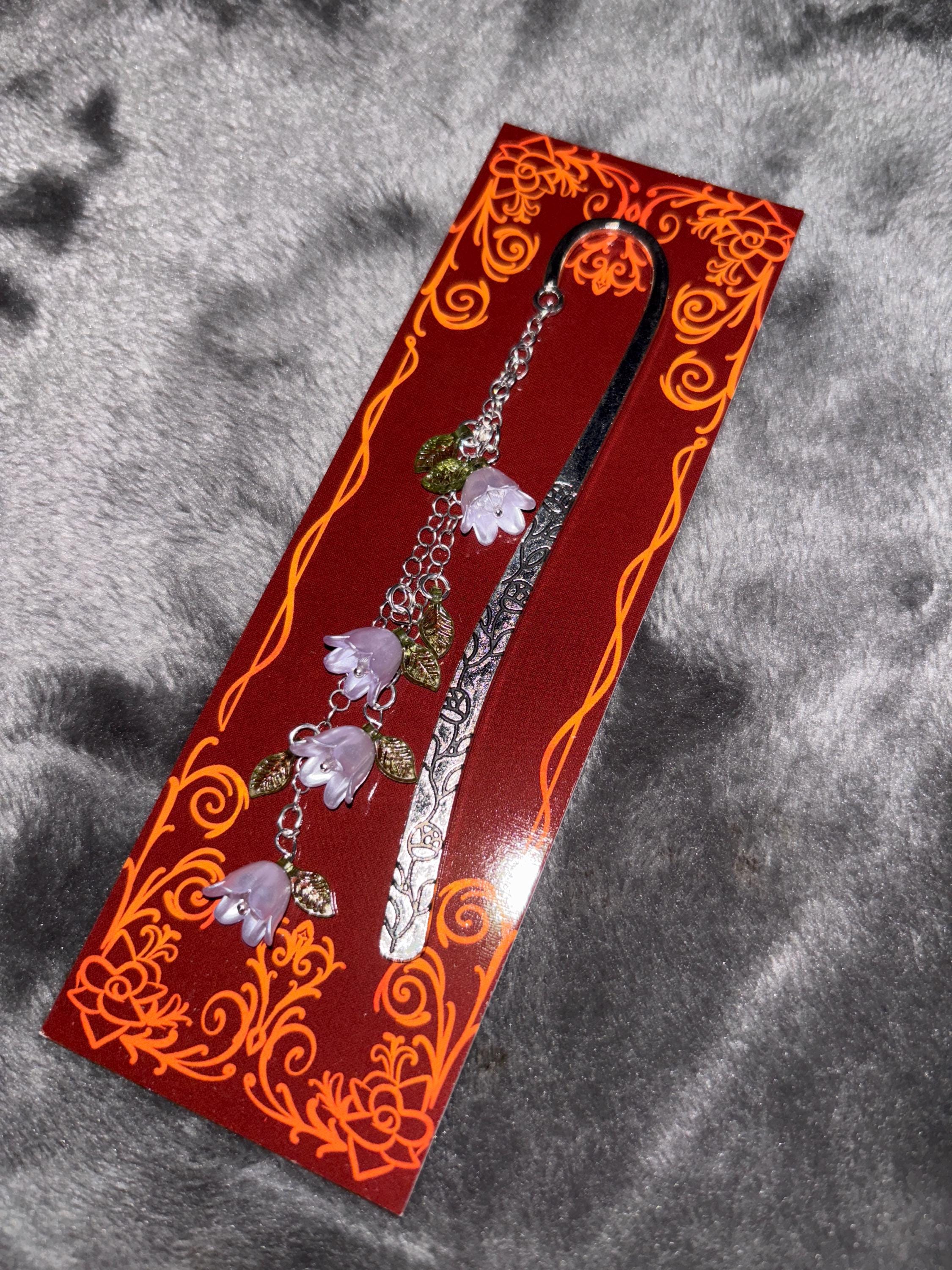 Flower bookmark Multiple colors available charm Metal bookmark Page marker bookmark charm Fairycore Floral Bookish gifts Book accessories