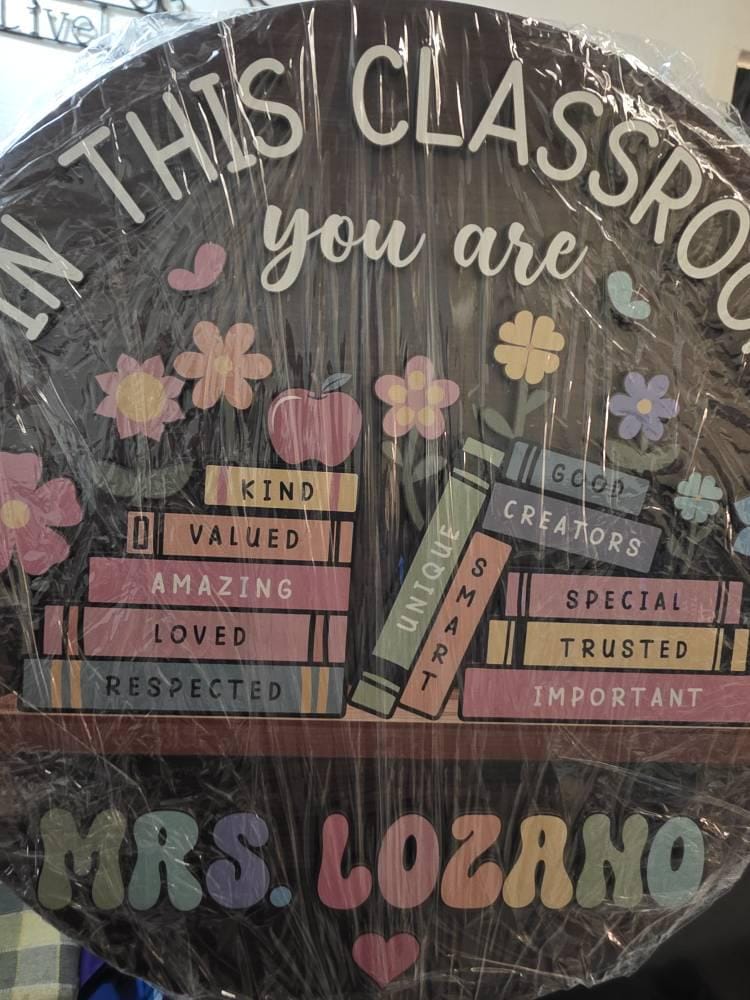 Custom Teacher 3D Door Hanger, In this Classroom You Are, Cute Teacher Door Sign, Back to School Gift, Custom Teacher Name, Classroom Decor