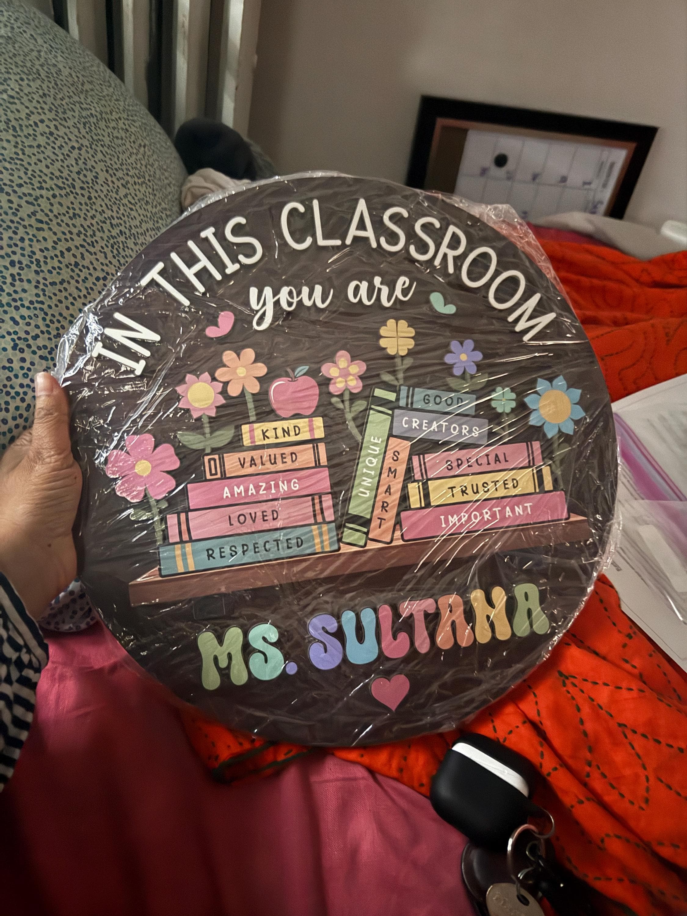 Custom Teacher 3D Door Hanger, In this Classroom You Are, Cute Teacher Door Sign, Back to School Gift, Custom Teacher Name, Classroom Decor