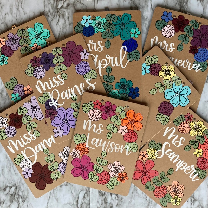 Hand painted Clipboard for Teachers, Hand painted Clipboard for Nurses, Teacher Appreciation Gift, Gift for Student Teacher, Graduation Gift