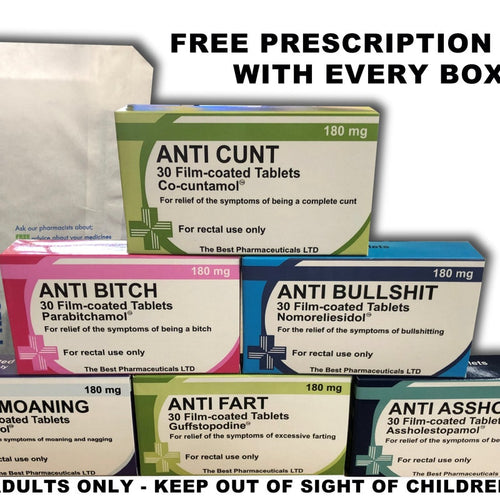 (Sets of 2) Novelty Joke Pill Tablet Box - Fun Rude Xmas/Birthday Gift - Funny Prank Present