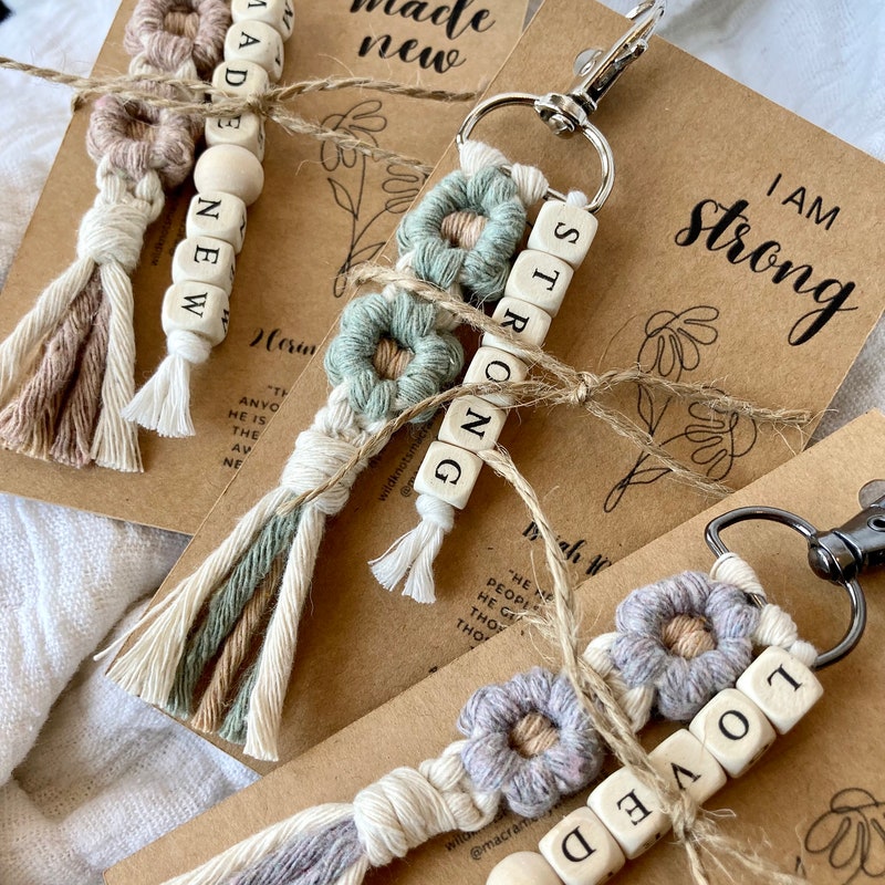 Power of Our Testimony Small Keychains | Biblical Affirmations | Bible verse | Daisy | Christian Friend Gift | Youth | ARRIVES IN 3.5 WEEKS*