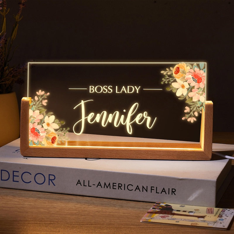 Boss Lady Desk Name Plate, Boss Lady Gift, Boss Gift for Women, Coworker Gift, Gift for Boss Female,Gift for My Boss,Gift for Female Manager