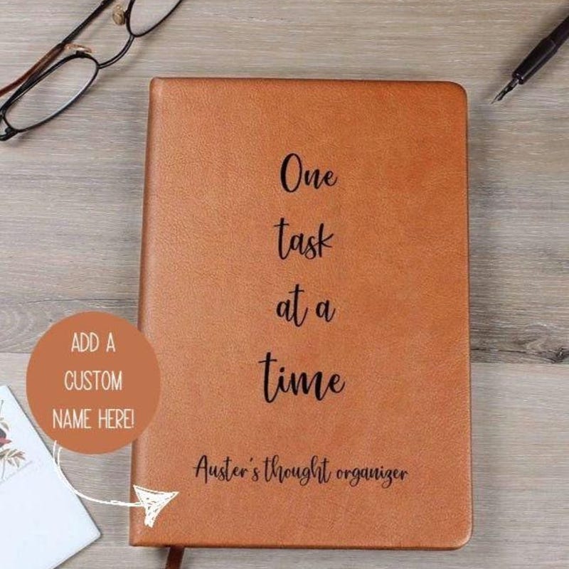 Personalized ADHD journal customized ADHD journal one task at a time ADHD notebook organizational journal gift for adhd organization