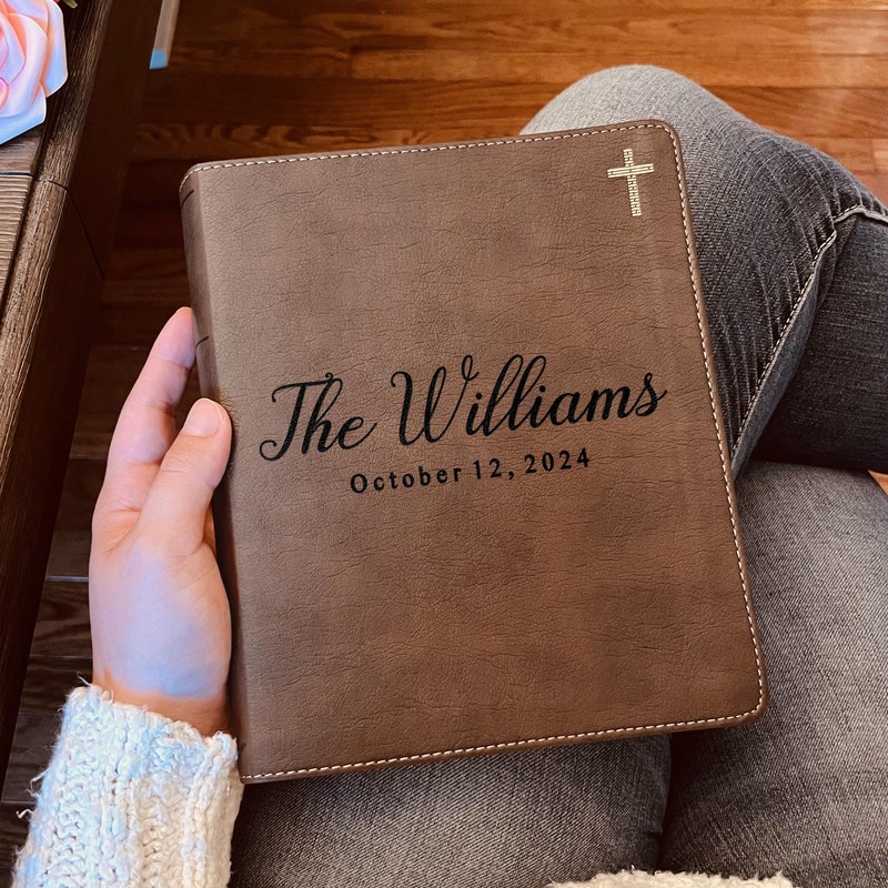 Personalized NIV Family Bible, Custom Engraved NIV Family Journaling Bible, Wedding Gifts, Christian Gifts, Family Bible for Wedding