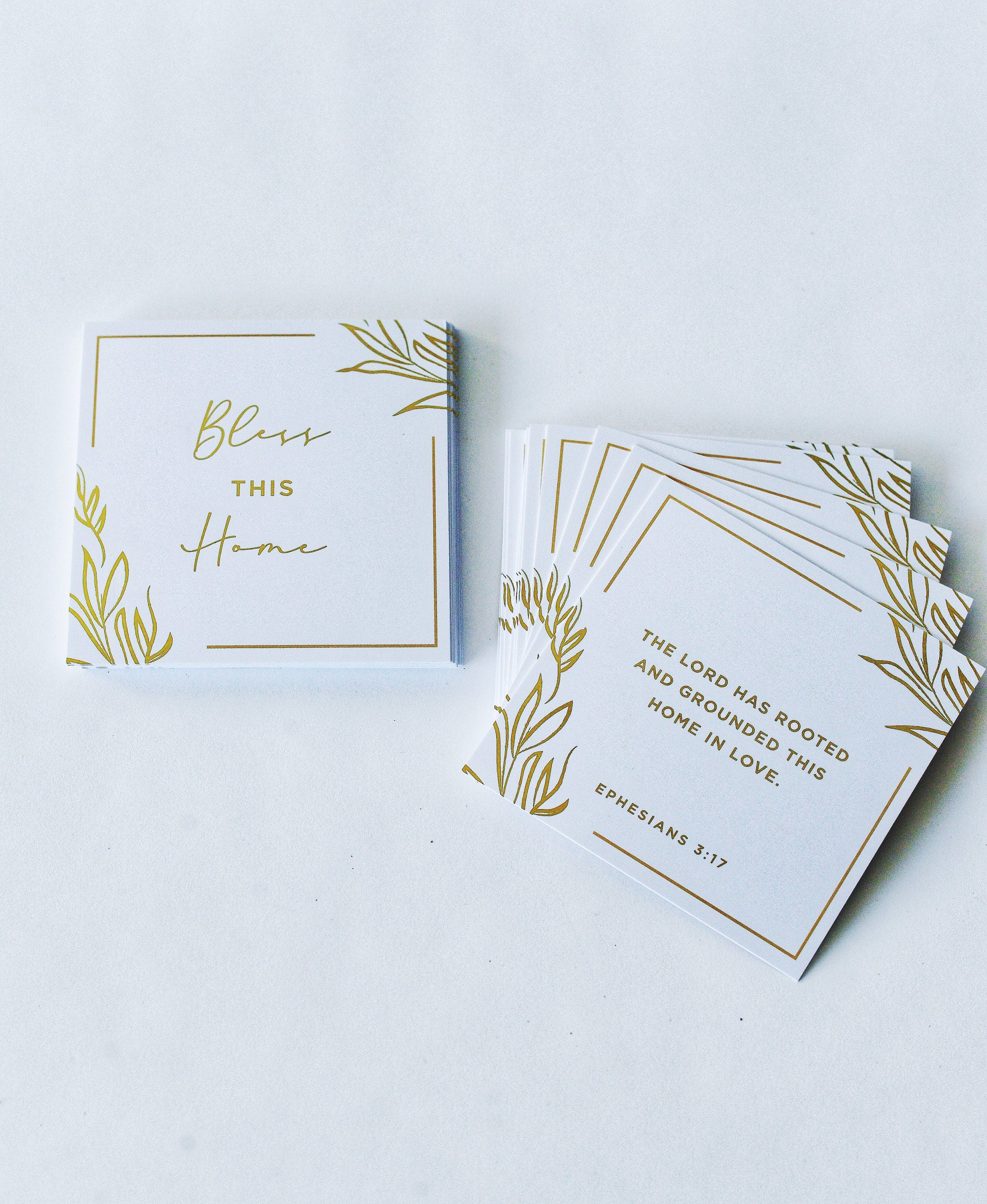 Gold Foil | Scripture Cards | Devotional Cards | Housewarming | Bible Verse Cards