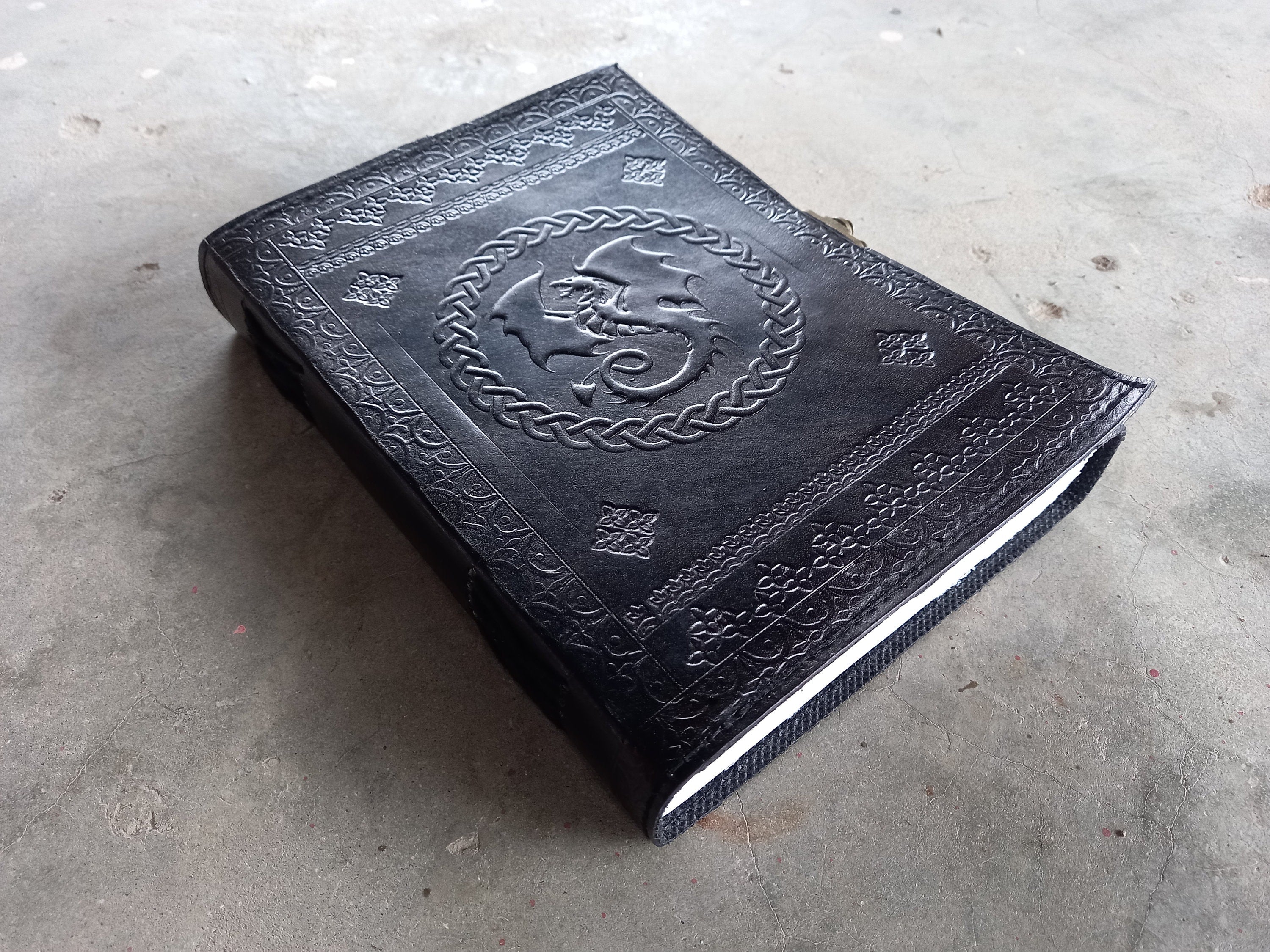 Celtic Dragon Leather Journal, Dragon Leather Notebook, Handmade Leather Journal, Dragon Journal Writing Notebook for Men & Women