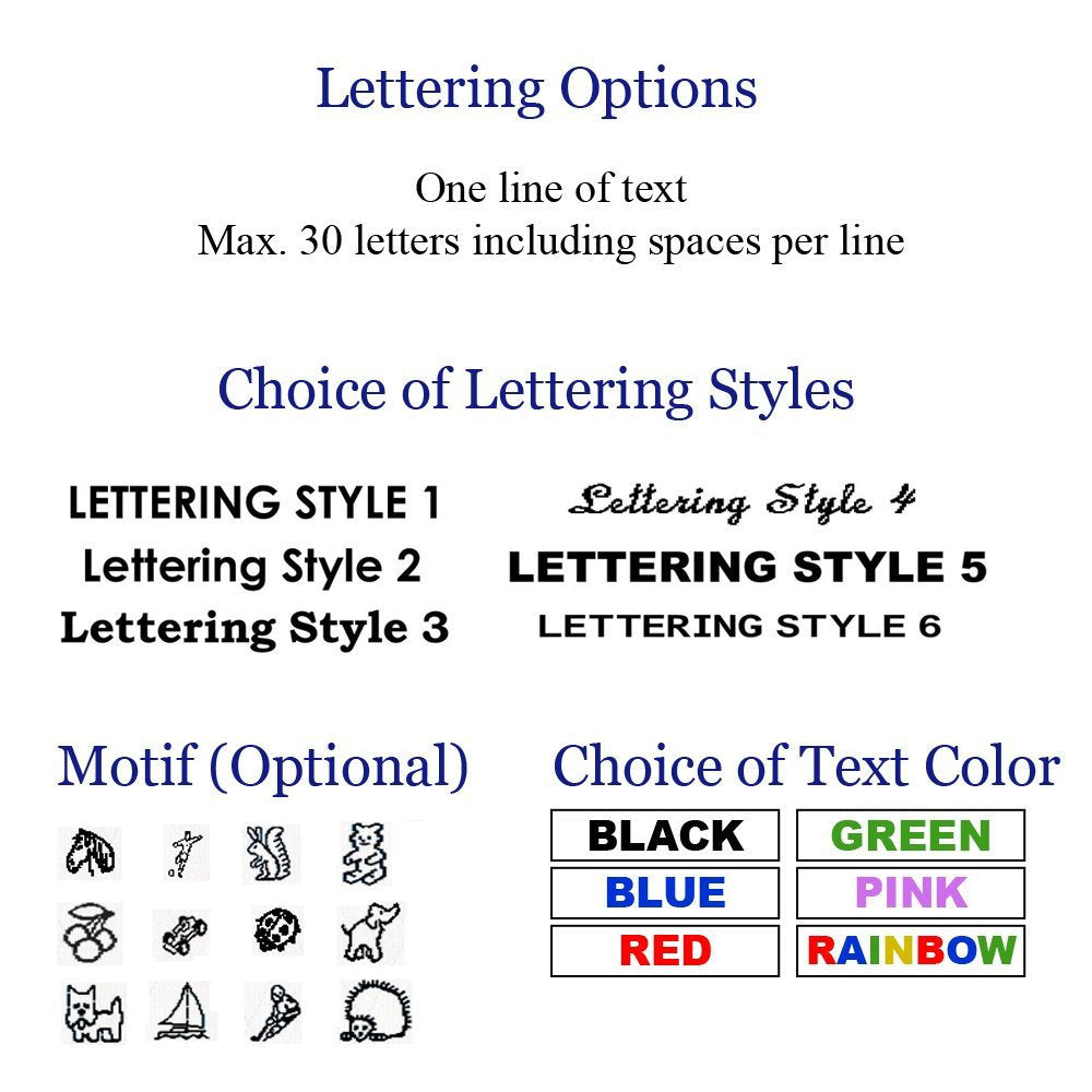 Woven Sew-on Name Tapes / School Labels / Name Tags for clothing