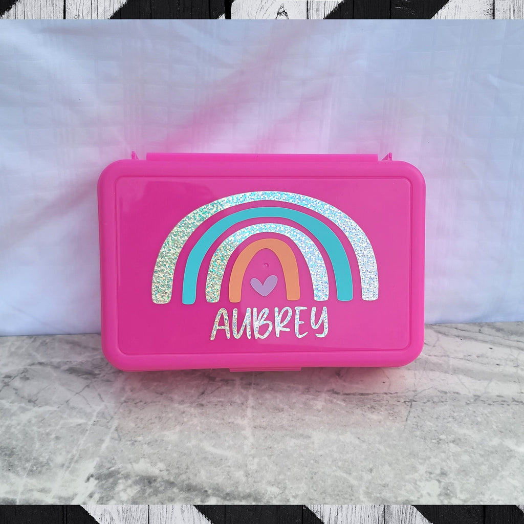 Back To School Pencil Case, Personalized Pencil Box, Girls School Supplies, Monogram Pencil Box, Personalized Storage Box