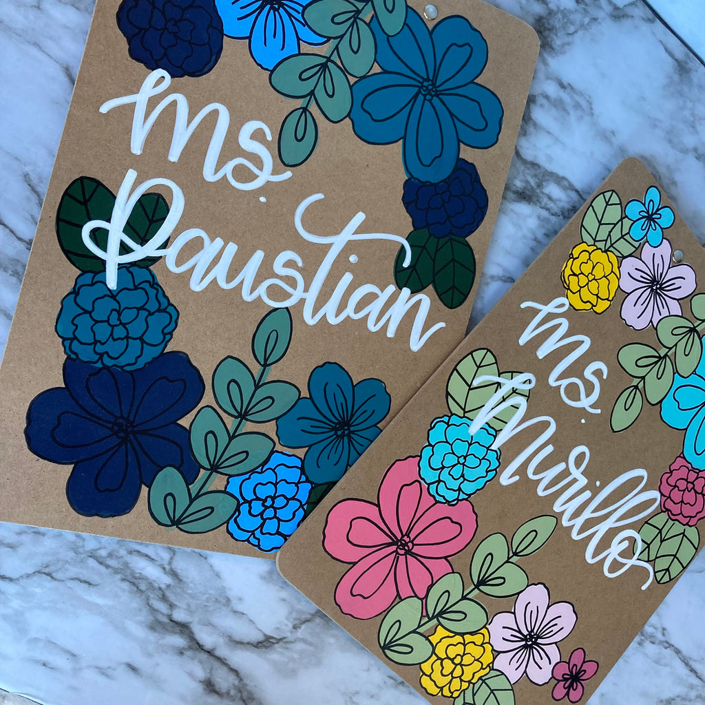 Hand painted Clipboard for Teachers, Hand painted Clipboard for Nurses, Teacher Appreciation Gift, Gift for Student Teacher, Graduation Gift