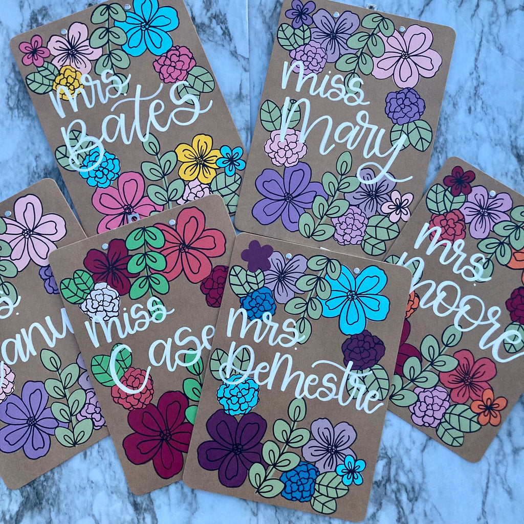 Hand painted Clipboard for Teachers, Hand painted Clipboard for Nurses, Teacher Appreciation Gift, Gift for Student Teacher, Graduation Gift