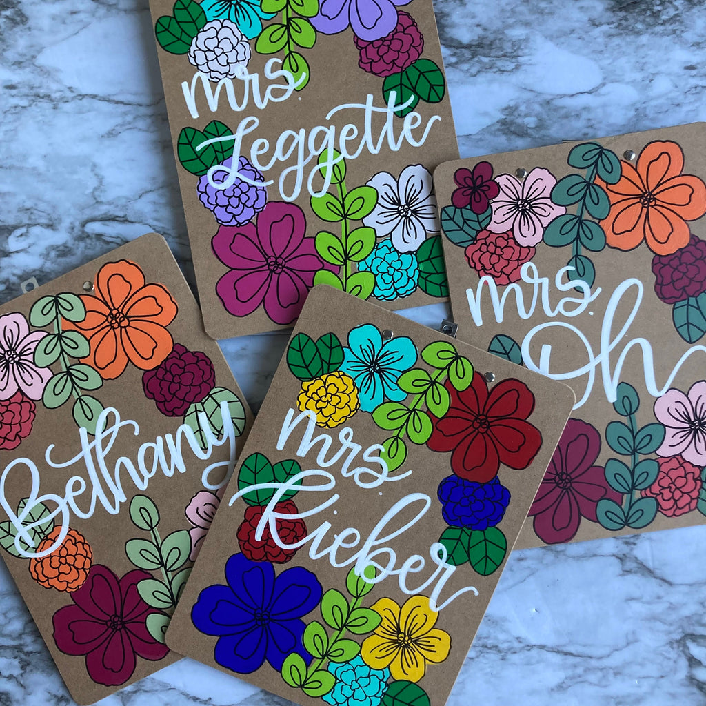 Hand painted Clipboard for Teachers, Hand painted Clipboard for Nurses, Teacher Appreciation Gift, Gift for Student Teacher, Graduation Gift