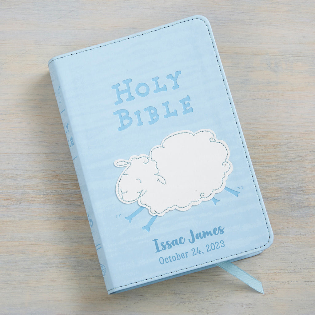 Woolly Lamb Personalized Children's Bible, Religious Gifts, Children's Religious Gifts, Kids Bibles