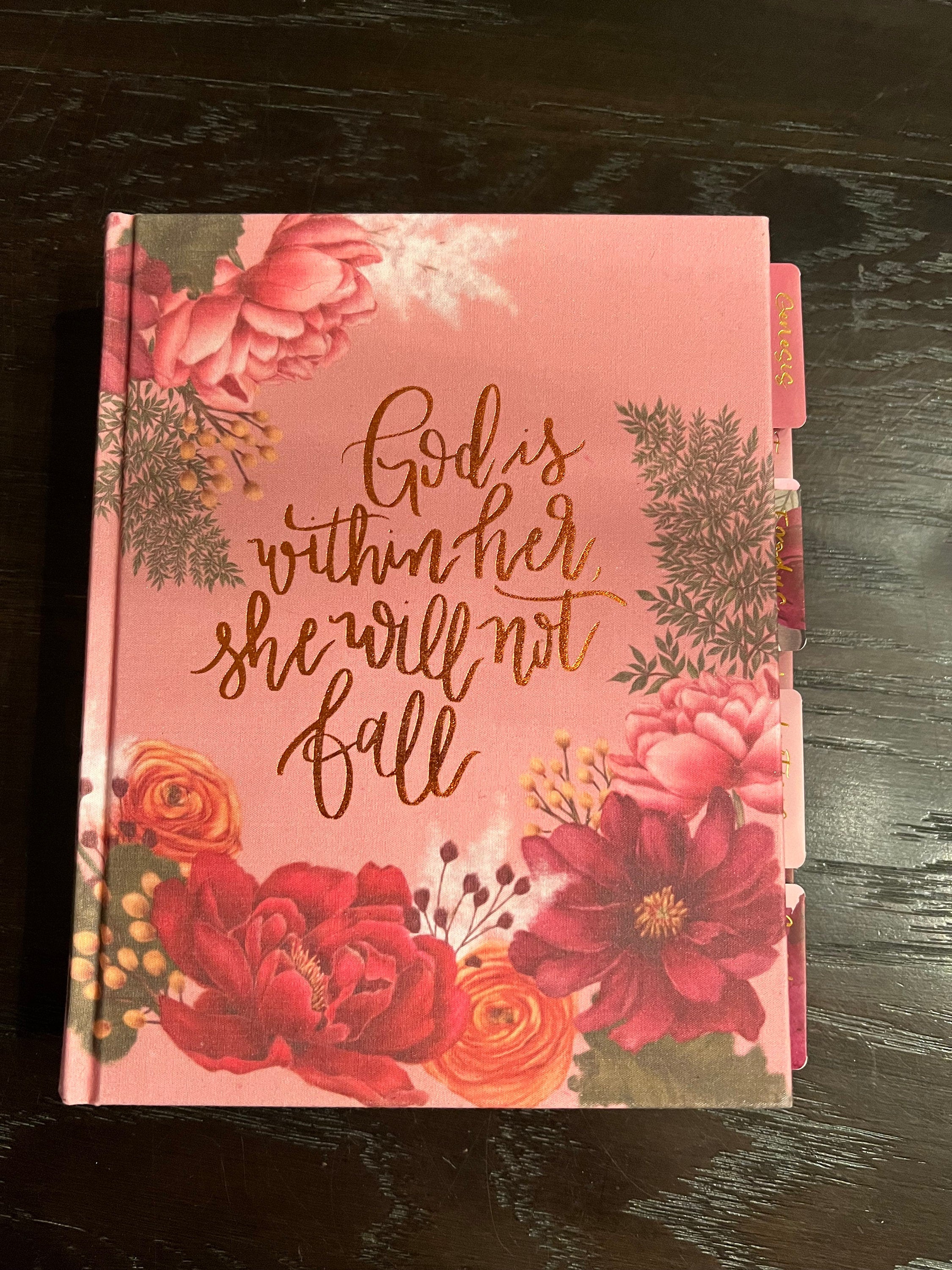 Beautiful NIV , Journaling, Notes Bible with Gorgeous handcrafted laminated Bible Tabs with gold lettering