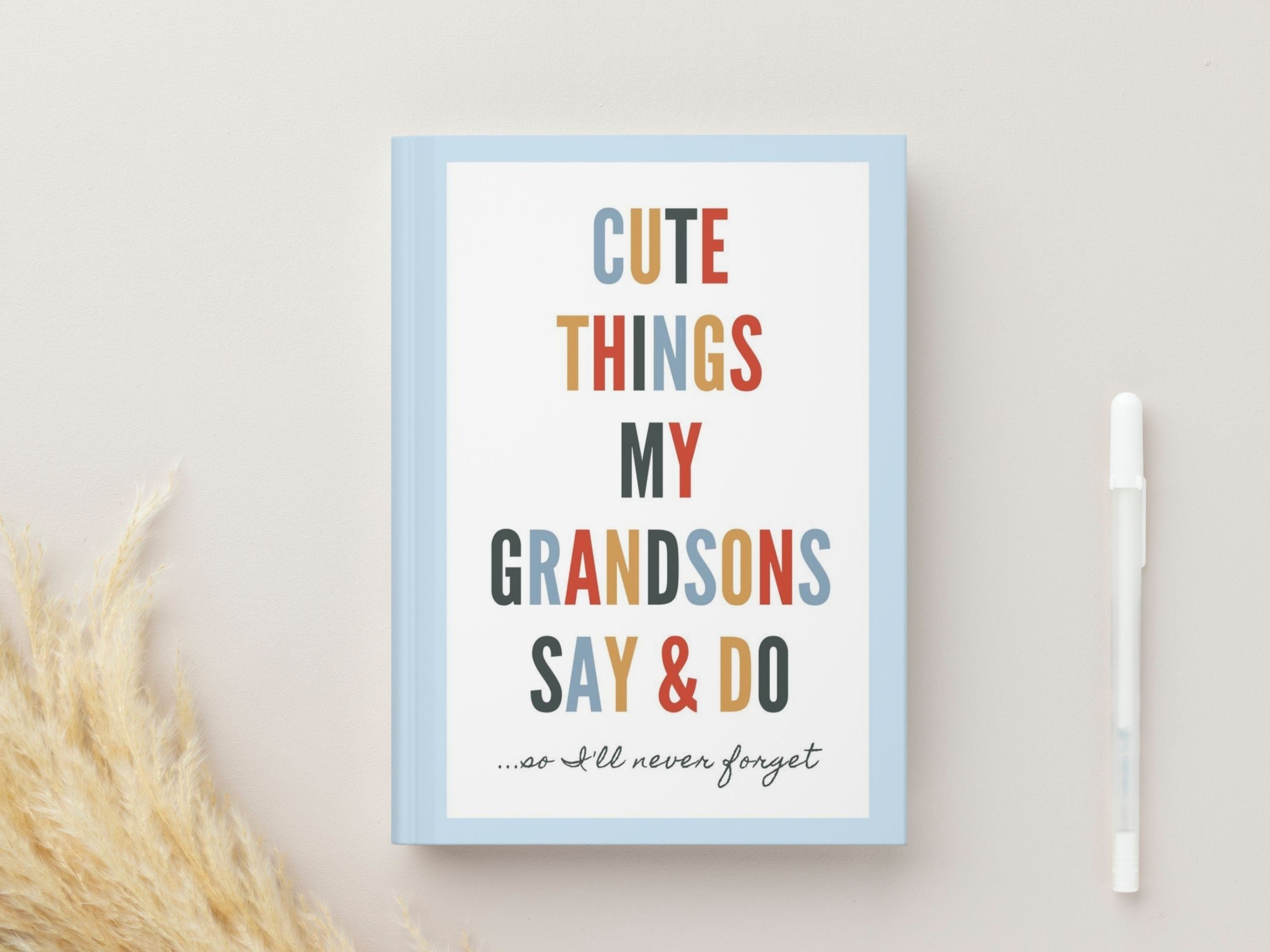 Grandparents Journal for Grandma Gift from Grandkids Memory Book Grandmother Notebook Mother's Day Gift for Nana Birthday Gift for Mom Wife