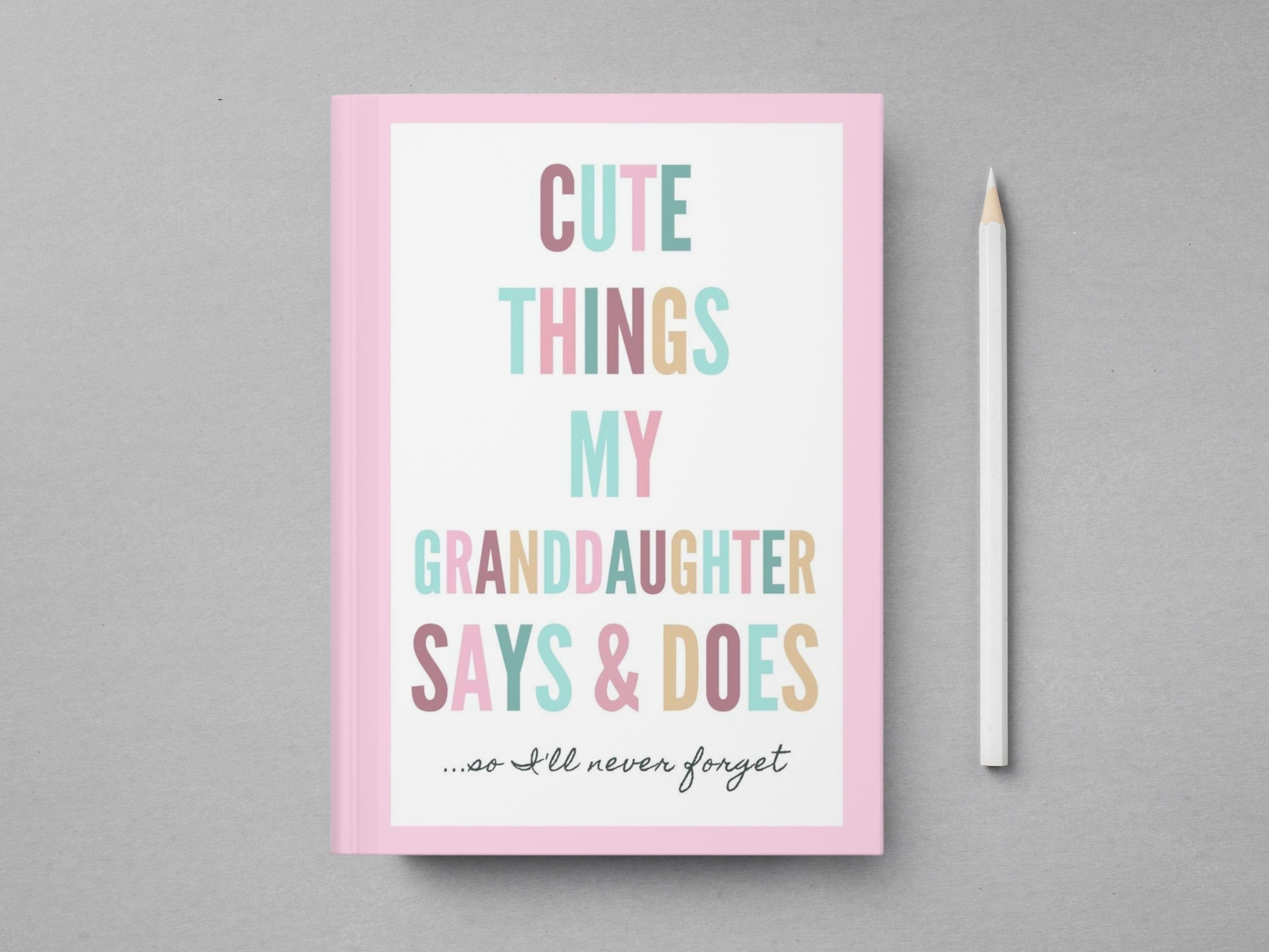 Grandparents Journal for Grandma Gift from Grandkids Memory Book Grandmother Notebook Mother's Day Gift for Nana Birthday Gift for Mom Wife