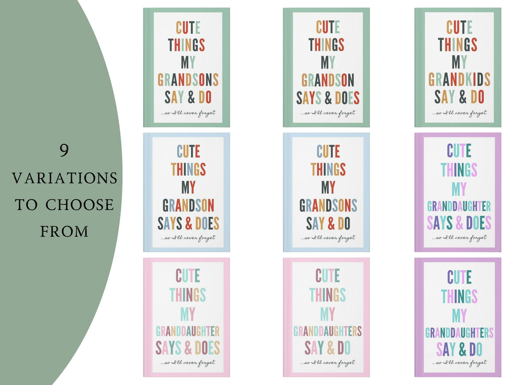 Grandparents Journal for Grandma Gift from Grandkids Memory Book Grandmother Notebook Mother's Day Gift for Nana Birthday Gift for Mom Wife