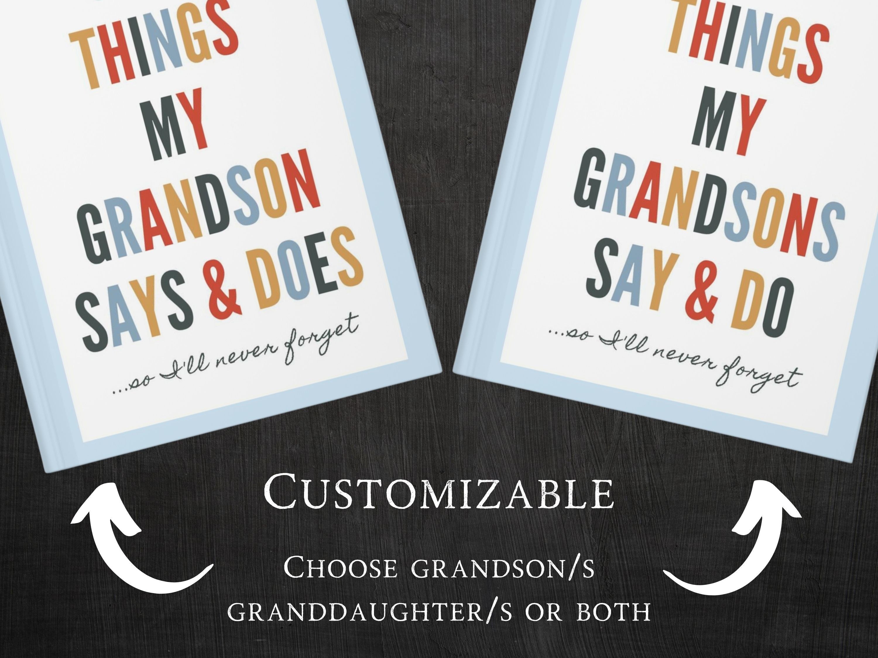 Grandparents Journal for Grandma Gift from Grandkids Memory Book Grandmother Notebook Mother's Day Gift for Nana Birthday Gift for Mom Wife